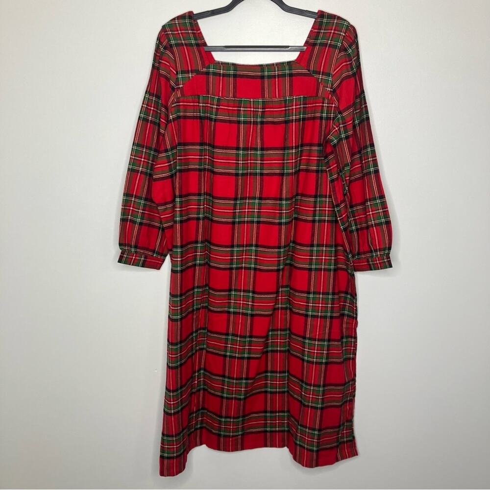 NWT NATIONAL Carolina Flannel Gown Plaid LP Large Petite - Picture 2 of 5